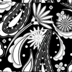 ペイズリー　黒